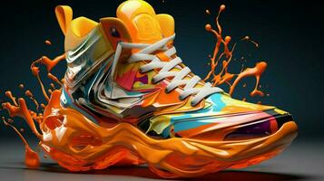 3D Sneakers By Alberto Seveso advanced color scheme photo