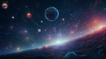 3d stylized outer space background pattern high photo