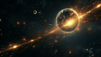 3d stylized outer space background pattern high photo