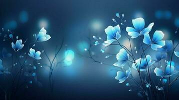 A beautiful blue flowers on a gray background photo