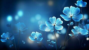 A beautiful blue flowers on a gray background photo