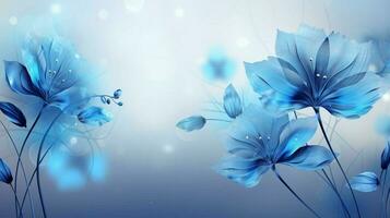 A beautiful blue flowers on a gray background photo