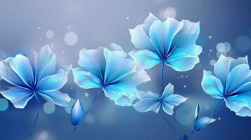 A beautiful blue flowers on a gray background photo