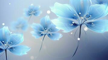 A beautiful blue flowers on a gray background photo