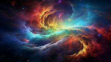 A swirling galaxy of colors and shapes dreamlike photo