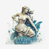 Aquarius with transparent background high quality ultra photo