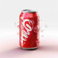 Big Red soft drink with transparent background photo