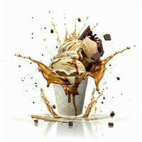 Capture the excitement and energy cup of ice cream photo