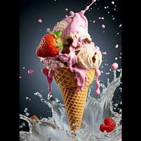 Capture the excitement and energy of ice cream with photo