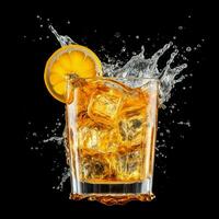 Capture the excitement and energy of ice drink with photo