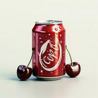 Coca-Cola Cherry with white background high quality photo