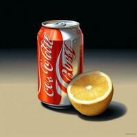 Coca-Cola Orange Vanilla with white background high photo