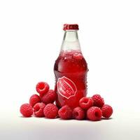 Coca-Cola Raspberry with white background photo