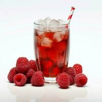 Coca-Cola Raspberry with white background photo