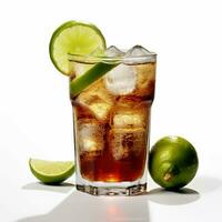 Coca-Cola with Lime with white background high quality photo