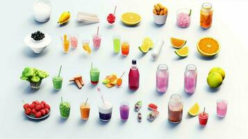 Colorful 3D Icon Sets of food and beverage indust photo