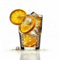 Diet Coke with Citrus Zest with white background photo