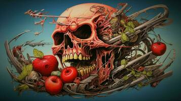 Exploded apple by Nychos high quality photo