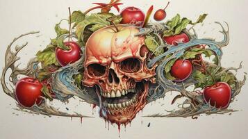 Exploded apple by Nychos high quality photo