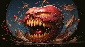 Exploded apple by Nychos high quality photo