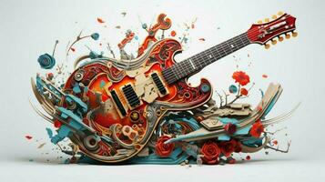 Exploded guitar by Nychos high quality photo