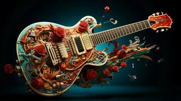 Exploded guitar by Nychos high quality photo