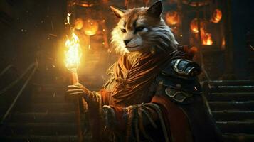 Fox anthropomorphism wizard chinese ink style photo