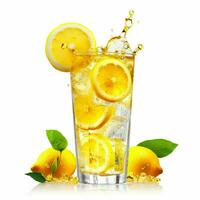 Lemonade with white background high quality ultra photo