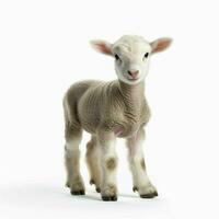 Lamb with white background high quality ultra hd photo