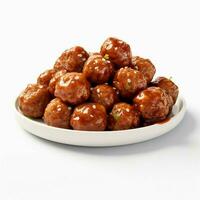 Meatballs with white background high quality ultra photo