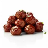 Meatballs with white background high quality ultra photo