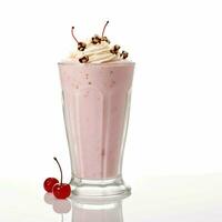 Milkshake with white background high quality ultra photo