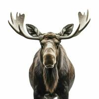 Moose with white background high quality ultra hd photo