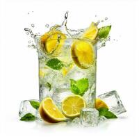 Mountain Dew ICE Lemon Lime with white background photo