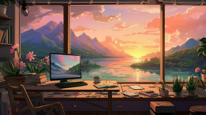 Aesthetic Desktop Wallpaper Stock Photos, Images and Backgrounds for