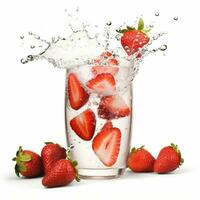 Pepsi Jazz Strawberries Cream with white background photo