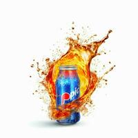 Pepsi Fire with white background high quality ultra photo