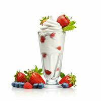 Pepsi Jazz Strawberries Cream with white background photo