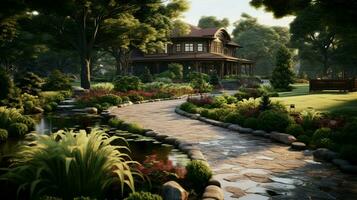 Professional landscape designs high quality photo