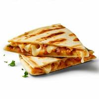 Quesadilla with white background high quality ultra photo