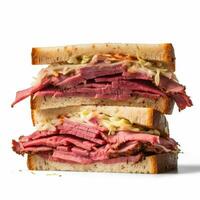 Reuben with white background high quality ultra hd photo