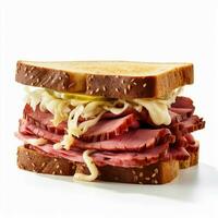 Reuben with white background high quality ultra hd photo