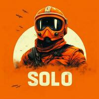 Solo Norway orange flavored with white background photo