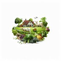 Taste Farm with white background high quality ultra photo