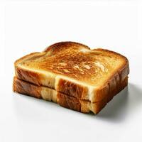 Toast with white background high quality ultra hd photo