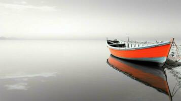 blanco y negro marina con un de colores barco mini foto