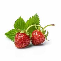 Wild Strawberry with white background high quality photo