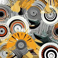 african pattern with transparent background high quality photo