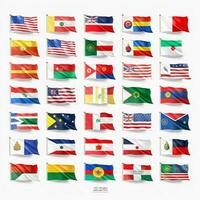 todas países bandera con transparente antecedentes foto