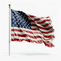 american flag with transparent background photo